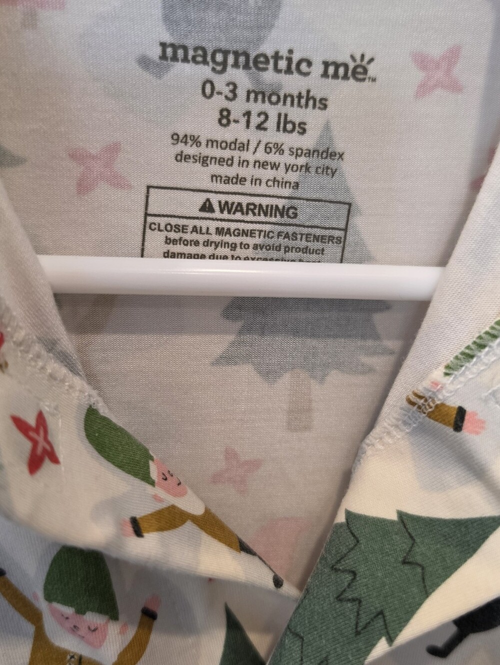 Magnetic Me Modal Magnetic Footed Baby Pajama Sleeper Newborn Gnome for Holidays - Picture 2 of 5